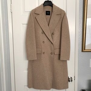 Like New Theory Double Breasted Wool/Cashmere Coat XS/P